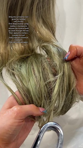 Fix Green Hair: Blonde Gone Wrong in Maldives 🏝️