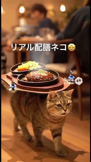 最新配膳ロボット#ai #cat #猫のいる暮らし #ねこ動画