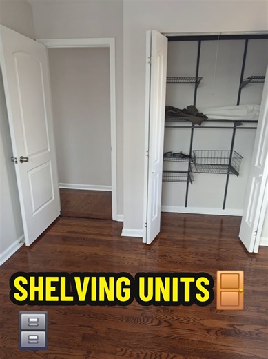 SHELVING UNITS🚪🗄️ Yay or nay🤔 #chicagohomes #shelvingunits #trappedinthecloset #fyp #foryou