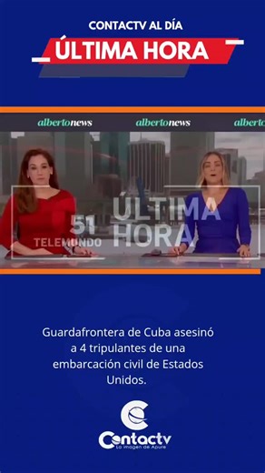 La Tropa Guardafrontera cubana mató este miércoles a cuatro tripulantes de una lancha rápida procedente de EE.UU. que no obedeció cuando se le dio el alto en aguas territoriales y abrió fuego contra la embarcación policial, informó el Ministerio del Interior (Minint). ​El comunicado oficial, replicado en varios medios estatales, indicó asimismo que otras seis personas de la lancha rápida resultaron heridas en el intercambio, así como "el comandante de la embarcación cubana", en la que patrullaba