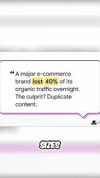 Duplicate Content? Fix Your Website's SEO Now! #shorts