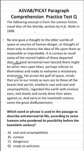 Ace the ASVAB: Paragraph Comprehension Practice Test #acetheasvab #grammarhero