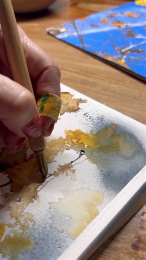 Sketching with Walnut Ink & Watercolor 🖊️ #danielsmithwatercolors #walnutink #watercolorsketch