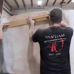 1.2K views · 39 reactions | Longboard sanding the transom for #thestoryofdreamboat | Van Dam Custom Boats | Facebook