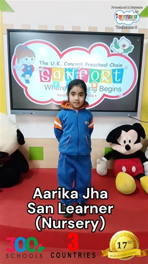 Sanfort Pre-school & Day Care on Instagram: "💫Admission Open 2026-2027💫 Aarika Jha is currently studying in San Learner (Nursery). Her recognition skills are very good for her age. Sanfort Techzone 4 focuses on every child individually and puts a lot of effort into building each child’s overall development. We work strongly on a child’s foundation, which helps in shaping their learning abilities from an early age. Sanfort Pre-School and Daycare, Cherry County Road, Opposite Amrapali Centurion,