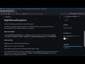 RightMouseNavigation (Blender Addon) Install and Use