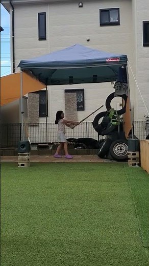 【剣道】小学3年夏休みの自主練、タイヤ打ちはじめました！