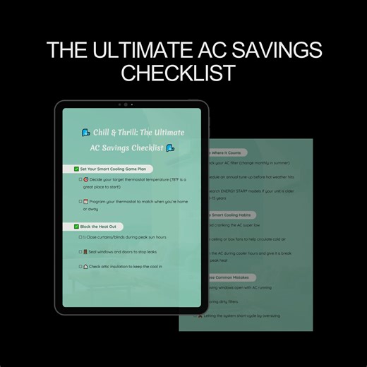 Chill & Thrill The Ultimate AC Savings Checklist