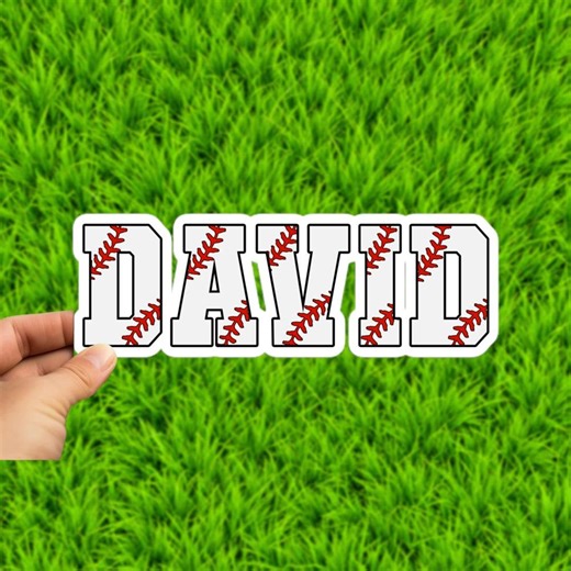 Custom Baseball Name Vinyl Sticker Personalized Decal - Etsy