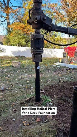 Installing Helical Piers for a Deck Foundation