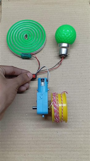 Powering LED Light & Strip Neon Light With Gear Motor Generating Method