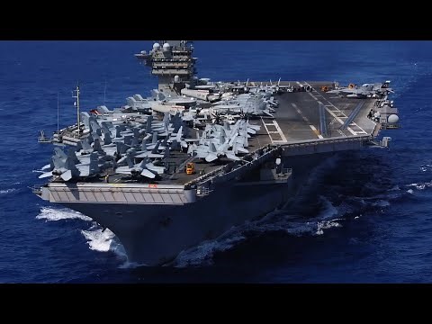 Nimitz class Aircraft Carrier USS Harry S Truman CVN 75 in the North Sea