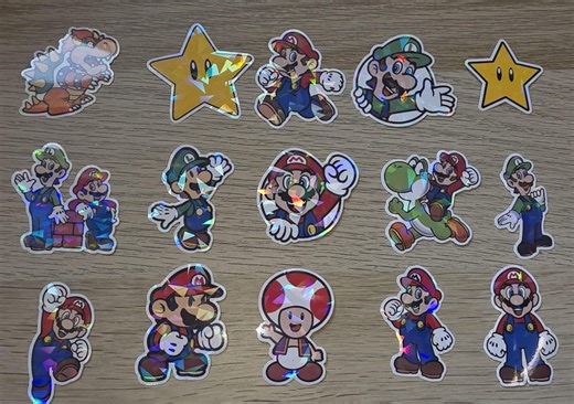 Super Mario Stickers • Pack of 15 Creative Decals • Holographic & Matte Finishes • Fandom Stickers • Notebooks, Planners and Cases • Quillia - Etsy