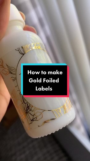 How I Foil my Labels #businesshacks #businesstiktok #silhouette #ZodiacSign #SkinCare101 #stickermaking #diy