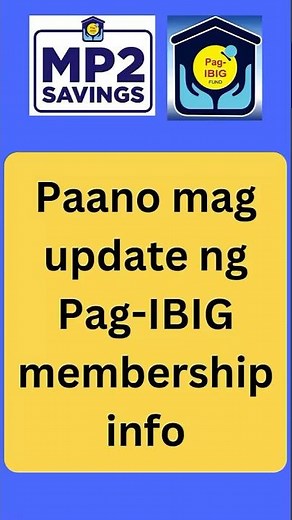 How to Update Pag-IBIG Membership Information #shorts #pagibig #mp2savings