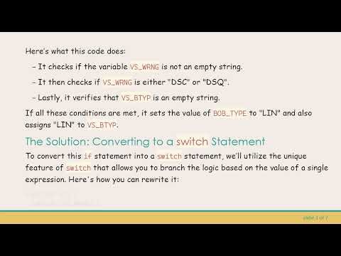 Transforming an if Statement into a switch Statement in JavaScript