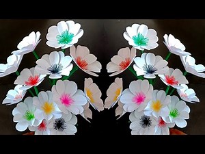 Easy Paper Flower Making Craft | How To Make Paper Flower | Paper Flower Making Step BY Step
