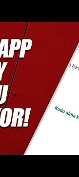 WHATSAPP ONAY KODU GELMİYOR (ÇÖZÜM – 2024)