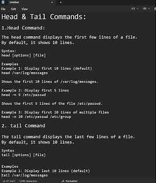 Red Hat Linux - Linux head & tail Commands Explained with Examples in Red Hat Linux