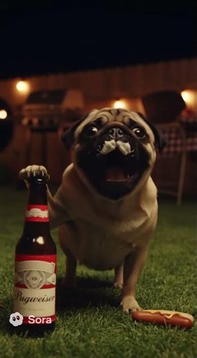 Ai Sora 2 Pugweiser Advert, Forget Budweiser. #shorts #sora2 #funny #ai #dog