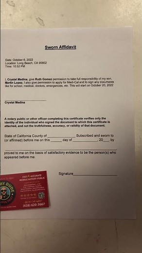 How To Write a Sworn Affidavit✍️😀👍626-620-3667 #mobilenotary #losangeles #notary #apostille