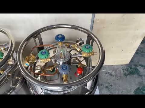 Stainless steel self pressurized liquid nitrogen container