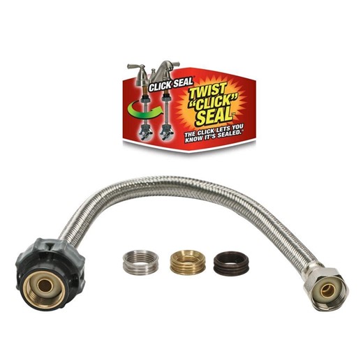 Reviews for Fluidmaster Click Seal Universal 16 in. Length Braided Stainless Steel Faucet Connector | Pg 2 - The Home Depot