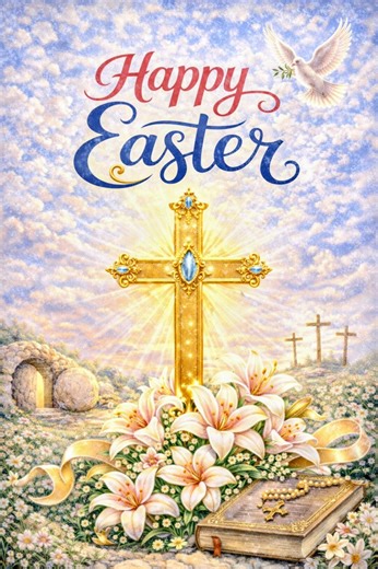 Easter Christian Spring Floral Themed Artwork: Digital Download, Crafting, Wall Art - Etsy