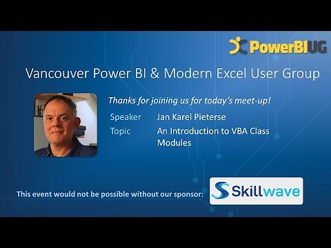 An Introduction to VBA Class Modules | Jan Karel Pieterse - VanPUG Excel Ed-Nov 2023