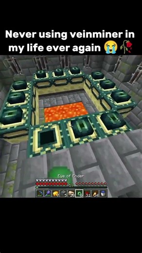 Never using veinminer in my life ever again 😭🥀 # #minecraft