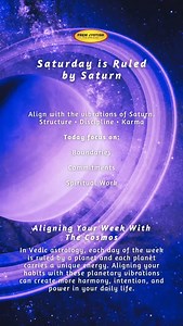 In Vedic astrology, each day is ruled by a planet and with it, a...