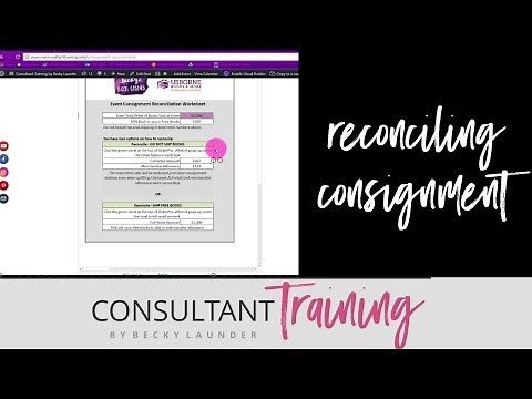 Reconcile Consignment - myConsultant Training by Becky Launder