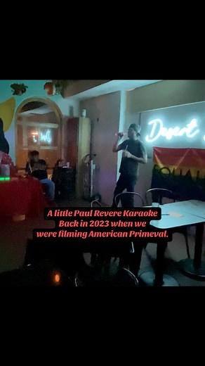 A lil karaoke, back when we shot American Primeval. | Kyle Davis