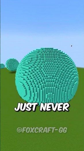 A perfect sphere in Minecraft! #shorts