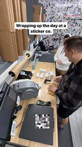 Wrapping up the day at a sticker factory #smallbusinessowner #smallbusiness #wrappingup #behindthescenes | AADesigns.co