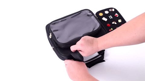 Enamel pin display bag, 8-page pin trading book, collectible pin board, suitable for storing pins, brooches, patches (pink)