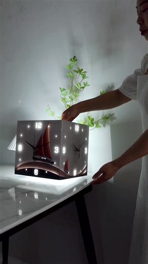 8.4K views · 36 reactions | A very beautiful luminous corner clock 殺 #decoration #homedecor #reelschallenge #viralreelsfb #explorepage #trendingreels #reels #likeforlikes #interiordesign #design #love #interior #inspiration #viralreels #foryouシ | Interiors Village | Facebook