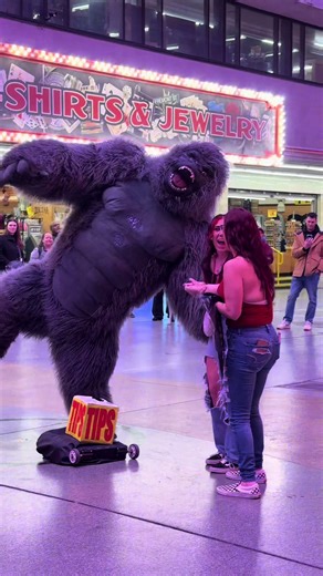 Dancing Gorilla Performance at Fremont Street