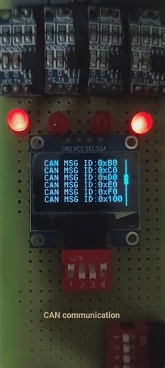 STM32 CAN Bus Communication Between Two ECUs | Display 30 CAN Frames on OLED | ADC Read