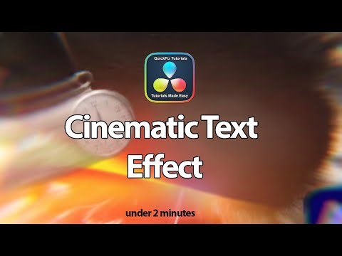 Cinematic Text Reveal in DaVinci Resolve | Simple Fusion Tutorial for Beginners