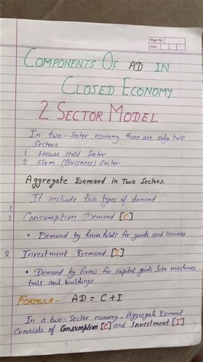 2 Sectors model of Economy