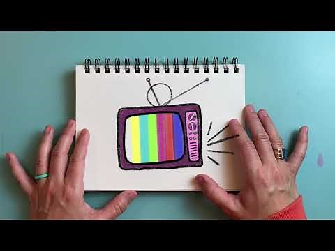 How to Draw an 80's Retro TV! (Doodle for the Day, No.9)