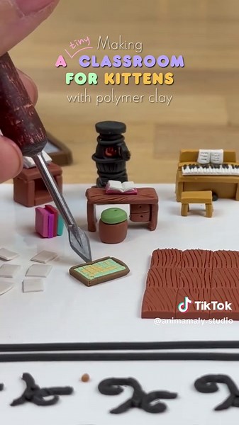Tiny Kitty Classroom: Crafting with Polymer Clay