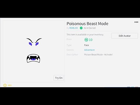 Roblox Ruined Poisonous Beast Mode!! Will It Go Limited??