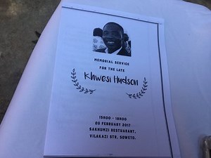 Sakhumzi Restaurant holds memorial for slain manager