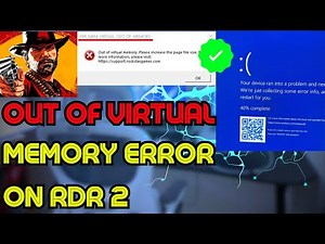 Fix No VIRTUAL MEMORY ERROR on RED DEAD REDEMPTION 2 | Out of memory error ✅ Fixed