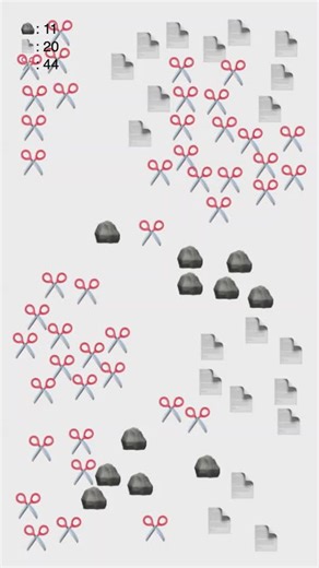 Rock vs Paper vs Scissors #rockpaperscissors #asmrvideos #simulationgame #asmrtiktok #challenge 16