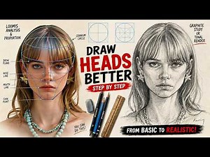 Draw a REALISTIC FACE in 8 Minutes with LOOMIS METHOD!!