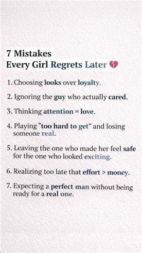 DON’T Make These Mistakes! 💔 The 7 Biggest Regrets in Love. #shorts