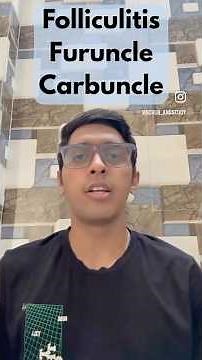 Folliculitis | Furuncle | Carbuncle explained in 80 seconds ✨ #dermatology #skin #boils #derma